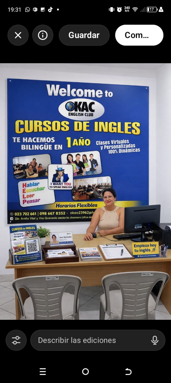 Recepcion de OKAC English Academy